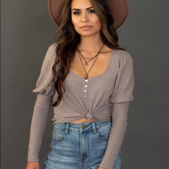 Joyfolie Tops - NWT Joyfolie Henley Top